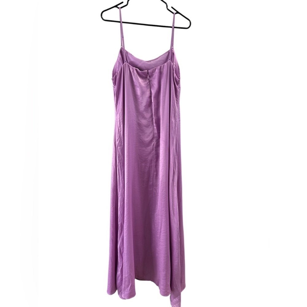 Abercrombie & fitch purple satin strapless trapeze maxi dress - Picture 7 of 8
